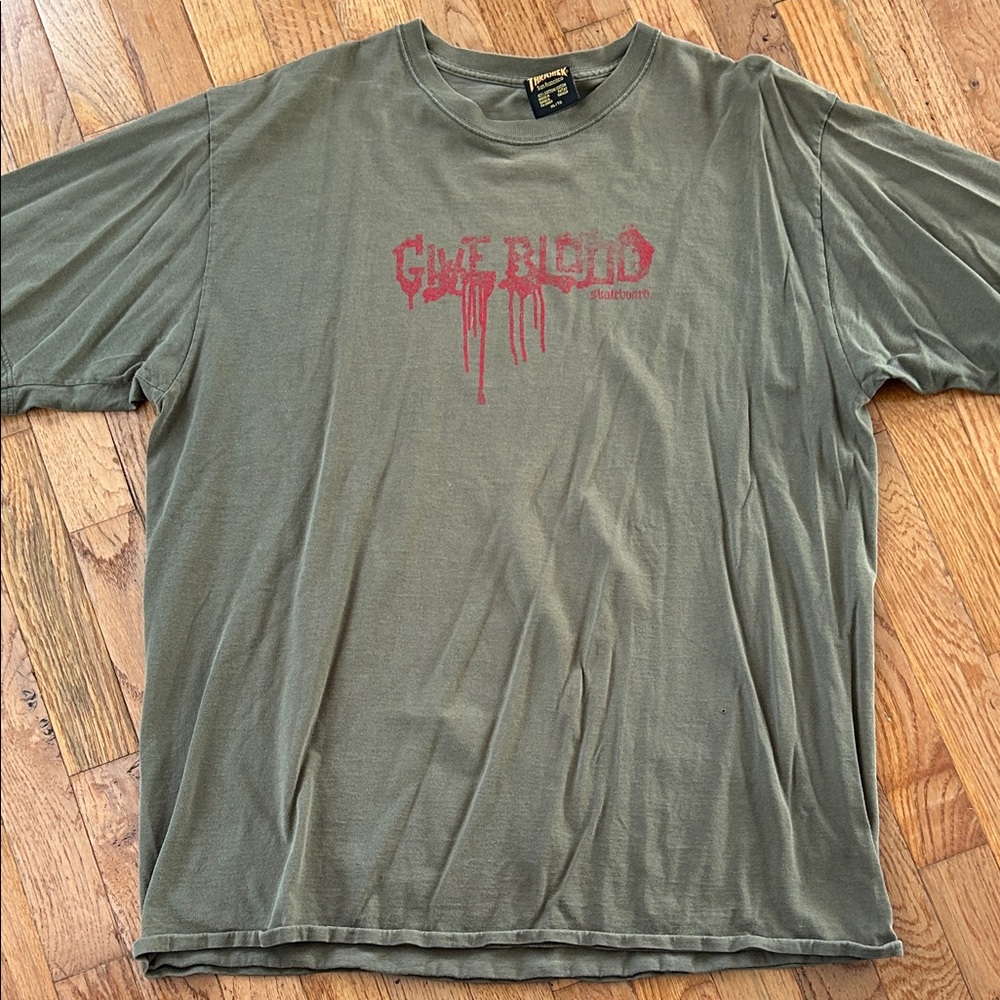 Thrasher Olive and Red Graphic Tee